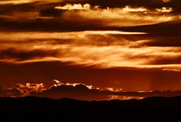 orange clouds photo during sunset
