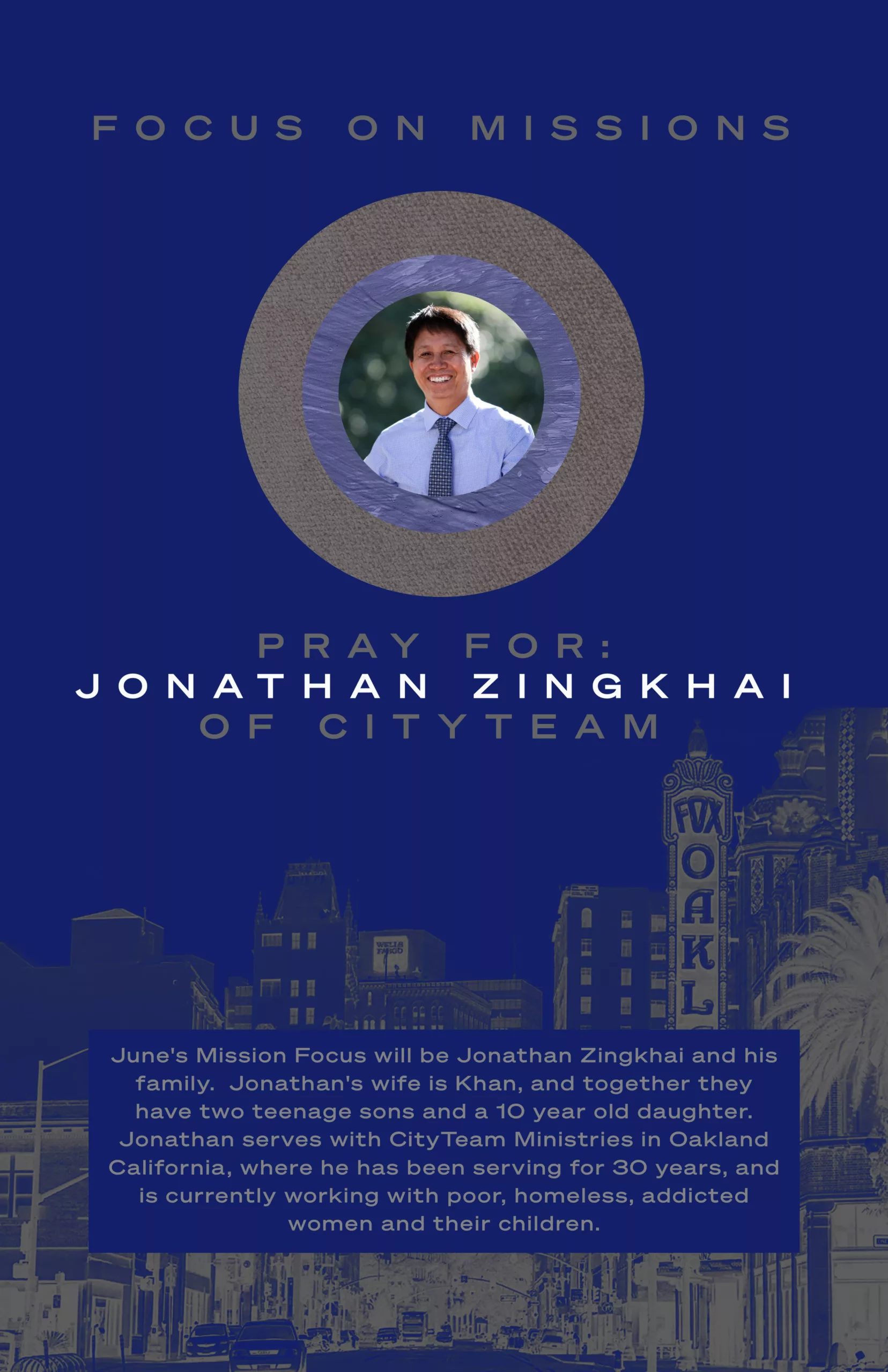 Jonathan Zingkhai - Cityteam - Grace Calvary Chapel