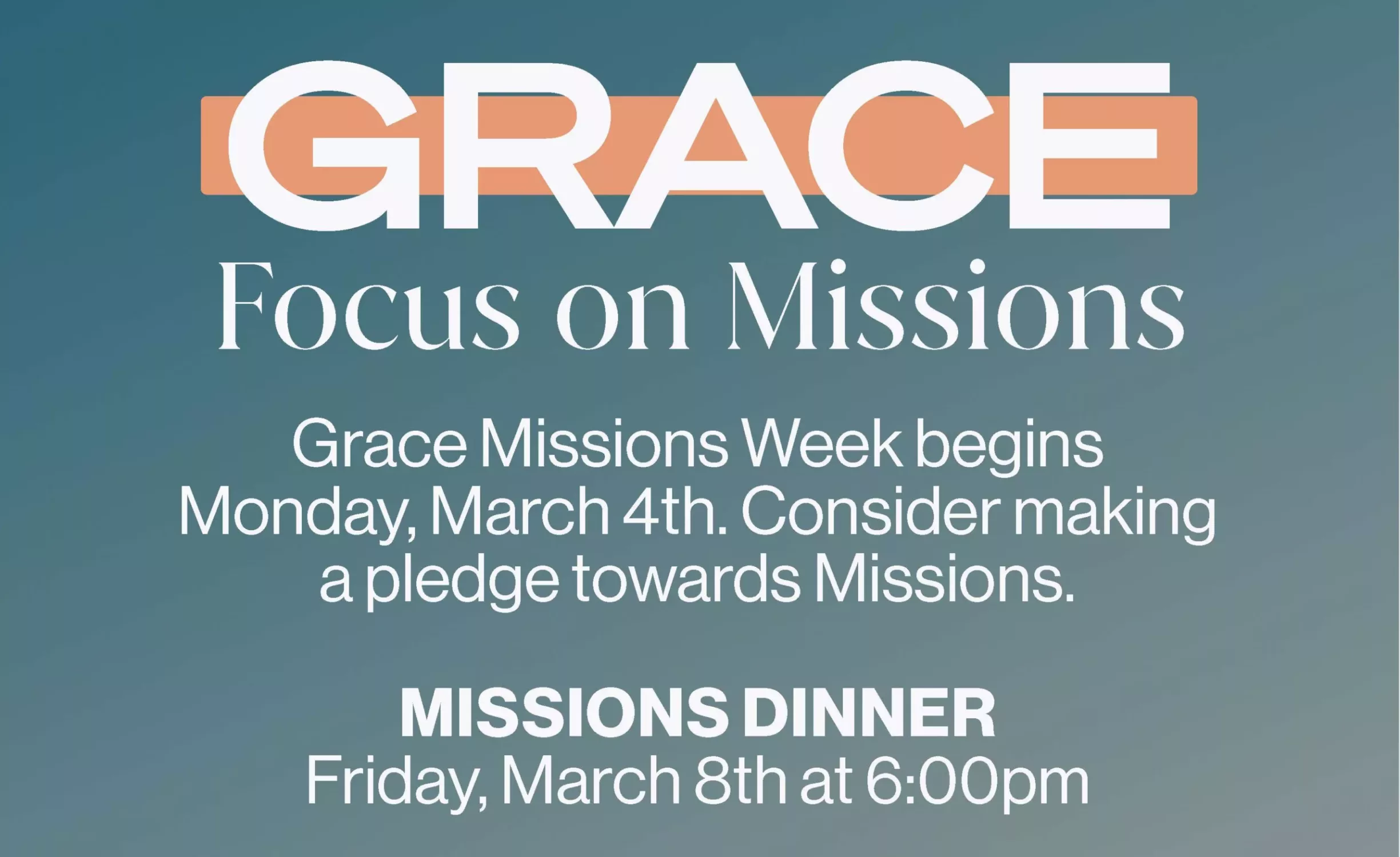 Focus on Missions Dinner