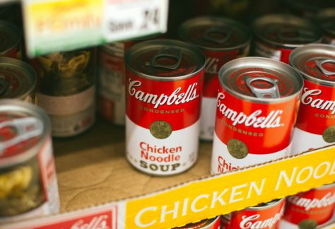 Campbells chicken noodle soup can lot