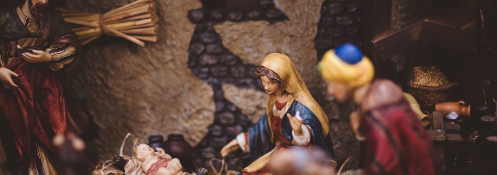 The Nativity figurine closeup photography