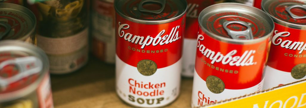 Campbells chicken noodle soup can lot