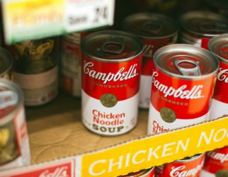 Campbells chicken noodle soup can lot
